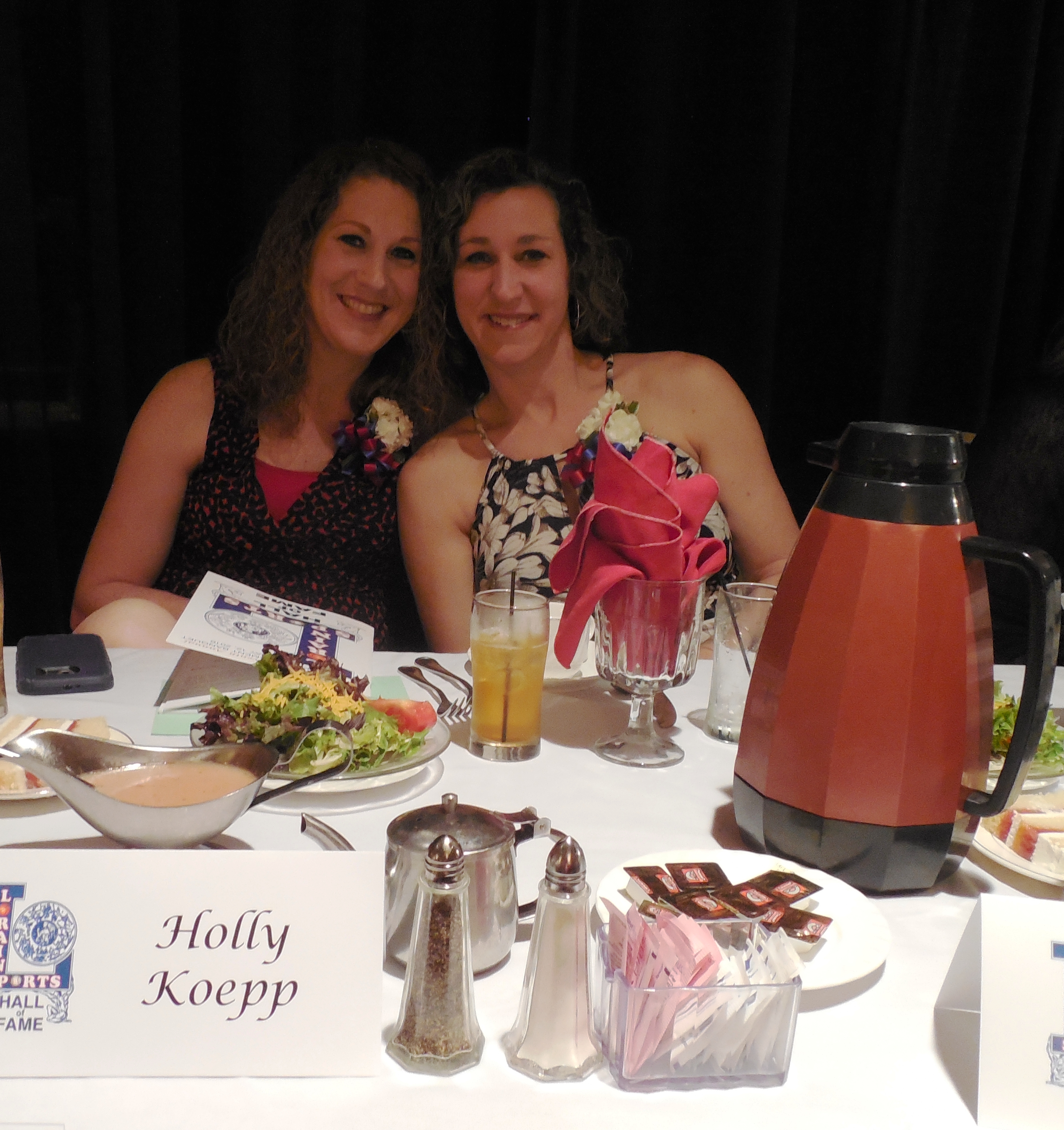 Holly Koepp, left, a 2016 inductee, and her sister, Gina Dury