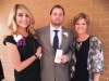 2016 inductee Christopher Dore with his guest, Lisa Walker, and his mother, Darlene