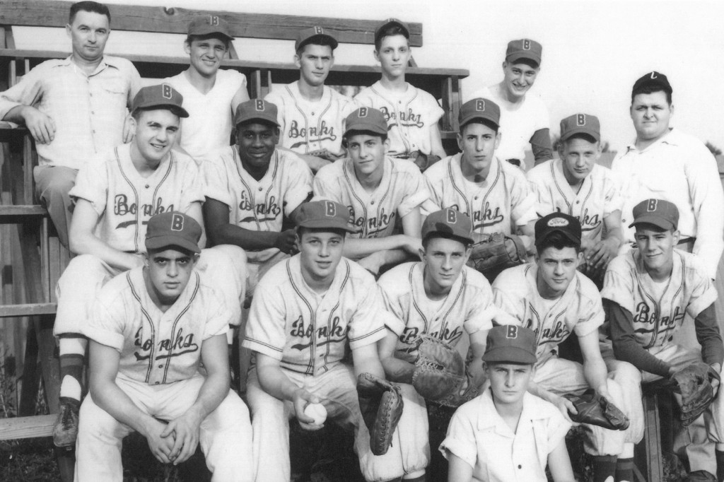 Front row: Bo Richards, Nick Dugovich, Bob Armstrong, Batboy Bob Witkowski, George Van Neil, Jim Yurman. Middle row: Dave Glaser, Dan Jones, George Reichlin, Bill Mihalik, Tom Johnson, Manager Joe Godlewski. Back row: Manager Frank Pawlak, John Lachowyn, John Witkowski, Yogi Berens, Dick Ridenour. Not present: Steve Matesick, Steve Perkovich, Doug Swartz. Drafted: Del Bastock, Bob Tomanek, Bob Zelina, Gordon Kachur, John Zwald.