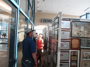 Visitors tour the new Lorain Sports Hall of Fame Museum at Lorain High School on Sept. 15, 2016, during the new high school's three-day open house and ribbon-cutting.